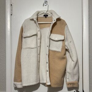 Boohooman Colorblock Sherpa Jacket